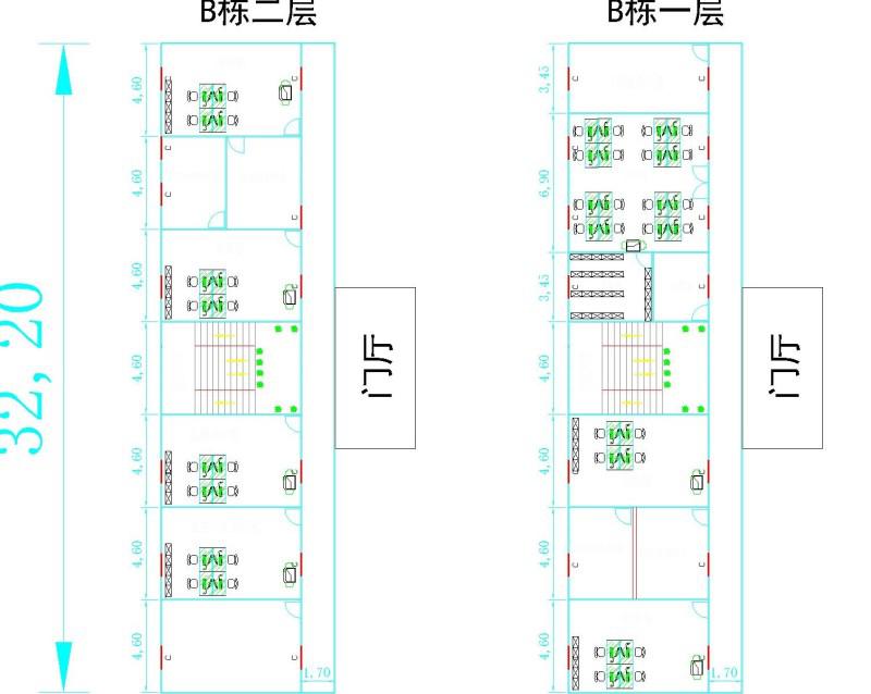 分享一套项目部临建规划布置图纸（2017.7最新）(建筑面积) - 4