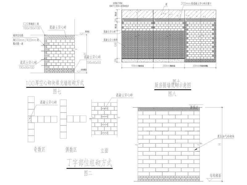 砌体大样及构造详图纸2018 - 1