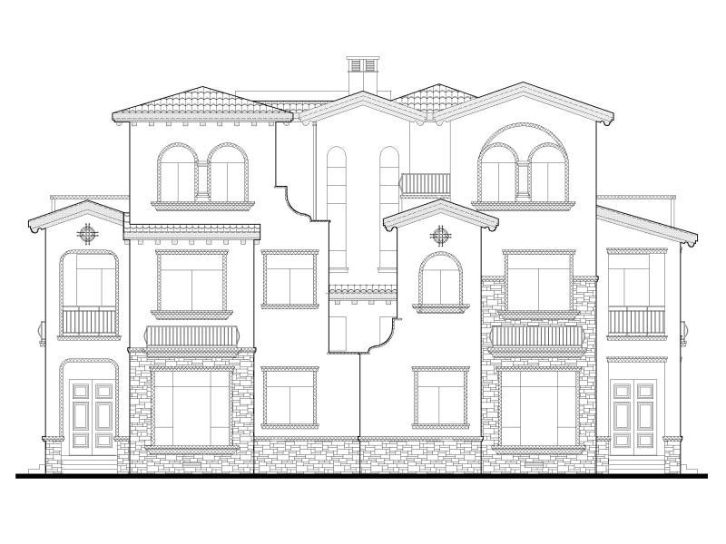 别墅建筑施工图纸 - 1