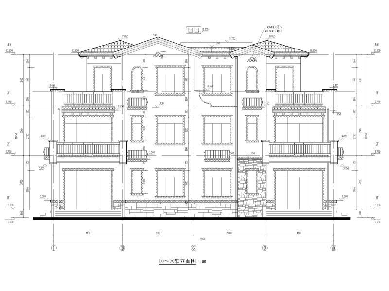 别墅建筑施工图纸 - 2