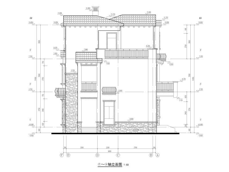 别墅建筑施工图纸 - 3