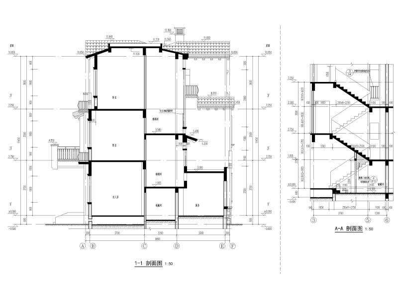 别墅建筑施工图纸 - 4