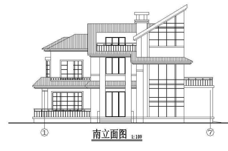 别墅设计施工图纸 - 1