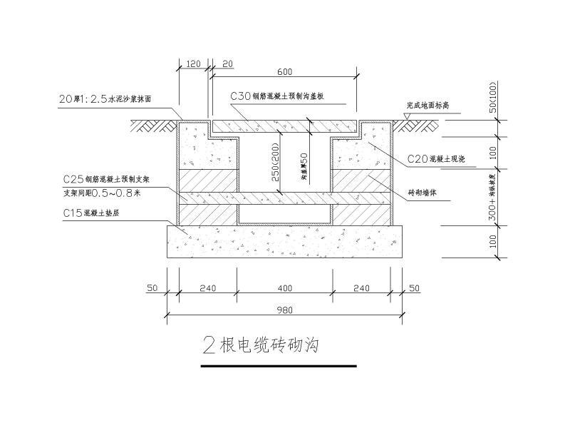 电缆沟图纸 - 1