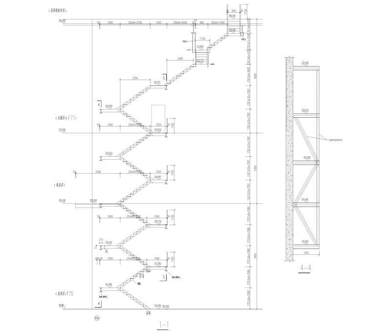 钢结构楼梯详图 - 1