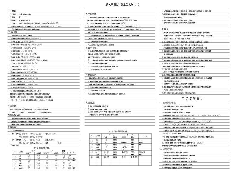 暖通设计施工说明 - 1