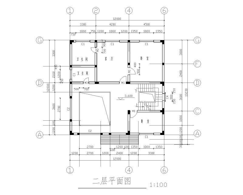 别墅建筑施工图纸 - 2