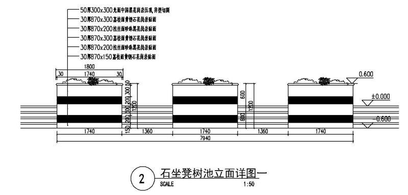 树池坐凳详图 - 3