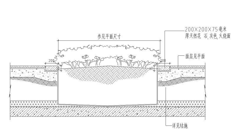 花池,坐凳,台阶大样详图纸设计 - 1