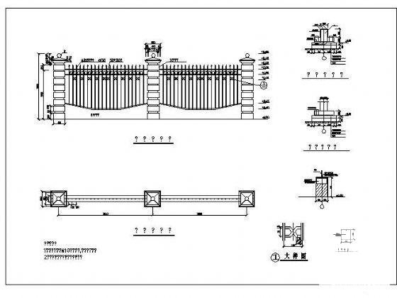 钢管围墙详图纸 - 2