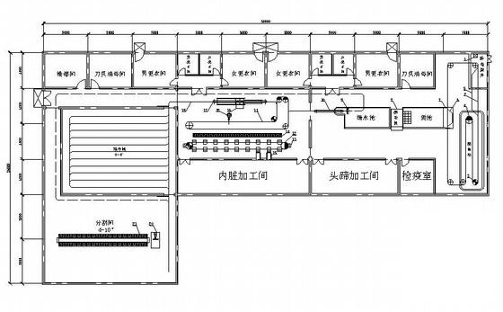 屠宰车间平面图 - 1