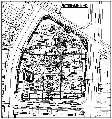 小区弱电管线布置总规划图纸平面图 - 1