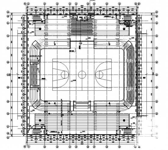 大学篮球大空间消防设计方案设计图纸 - 1