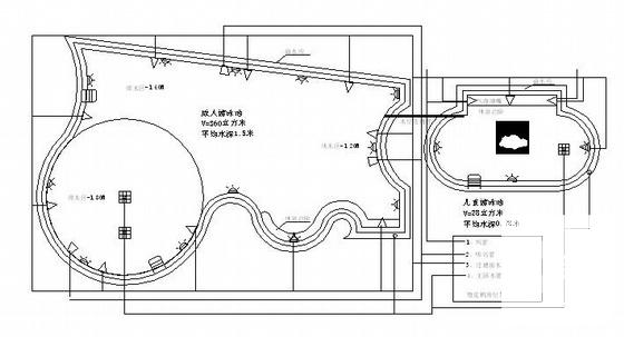 泳池施工全套图纸平面图及系统图 - 1