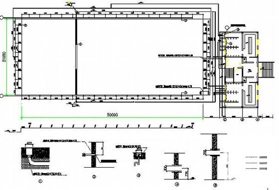 学校泳池平面及管道图纸 - 1