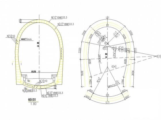 单线电化铁路隧道设计图 - 2