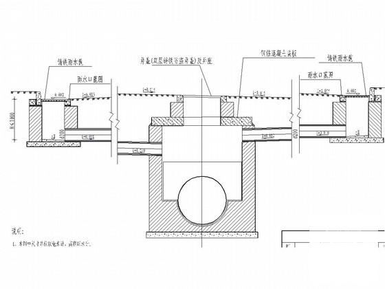 工业园道路给排水工程施工图纸设计平面图 - 1