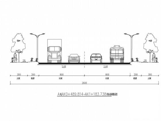 城市道路连接线改建大样图 - 1