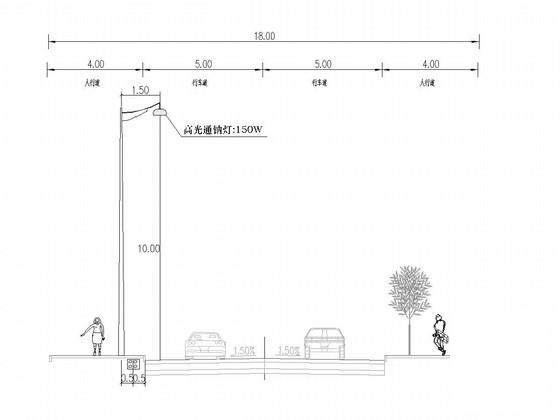 双车道隧道照明大样图 - 1