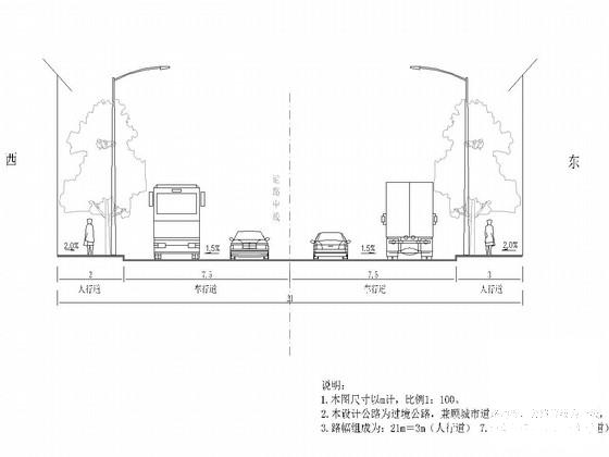 城镇过境公路设计大样图 - 1