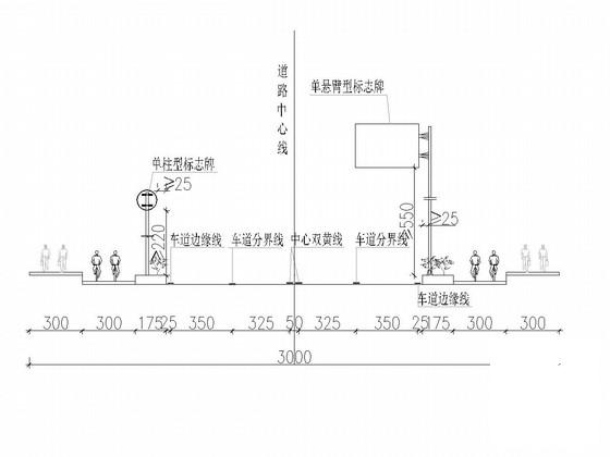 城市支路交通设计大样图 - 1