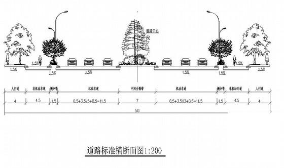 城市主干路绿化施工大样图 - 2