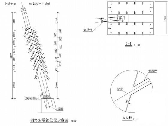 独塔组合梁斜拉桥设计图 - 3