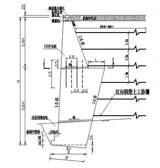 路肩挡土墙设计图纸 - 1