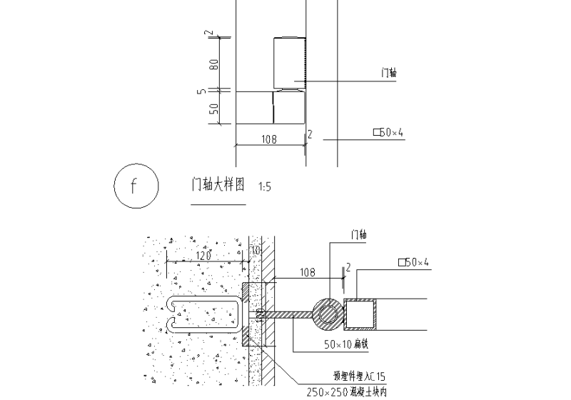 铁艺门灯柱节点详图纸设计 - 4