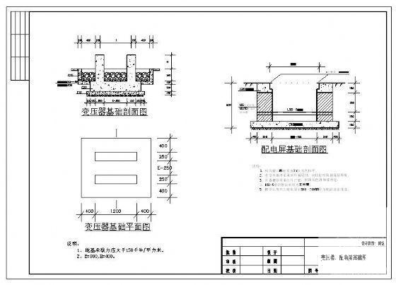 变压器配电屏基础图 - 1