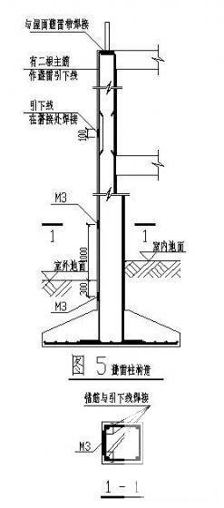 避雷柱构造图 - 1