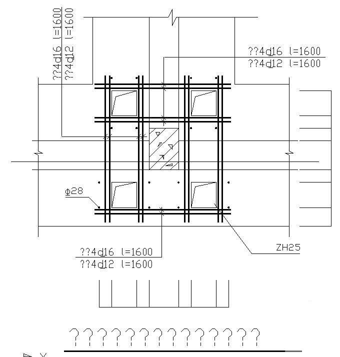 丁字头桩孔配筋图 - 1