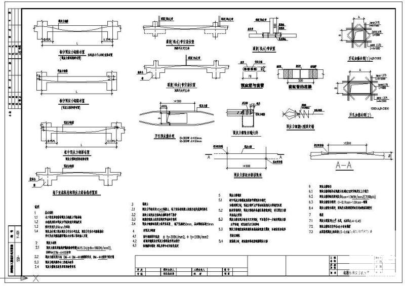 有粘结预应力梁详图 - 1
