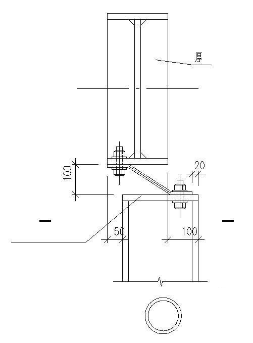 梁柱弹簧板连接节点构造详图纸 - 1
