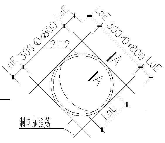 混凝土墙洞口加强大样节点构造详图(3个节点) - 2