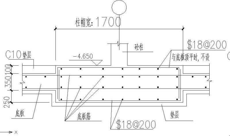 汽车库柱底构造图 - 1