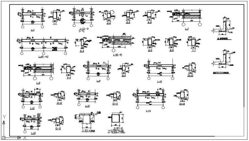框架梁配筋节点图 - 1