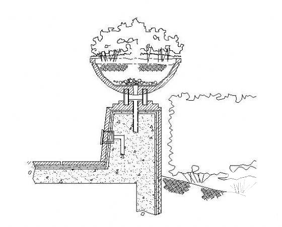 景观花钵详图纸平面及剖面图 - 1