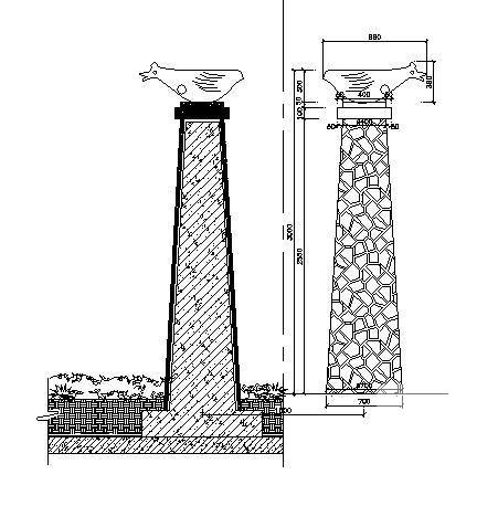 景观柱剖面详图纸 - 1