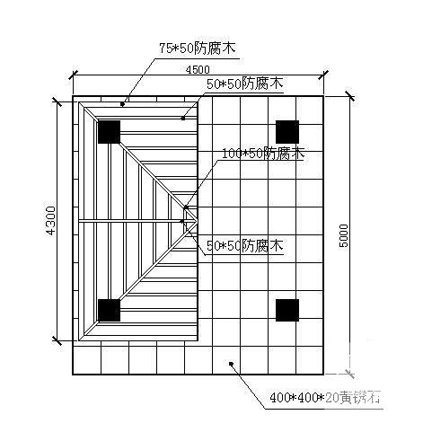 四角亭大样图纸剖面图 - 2