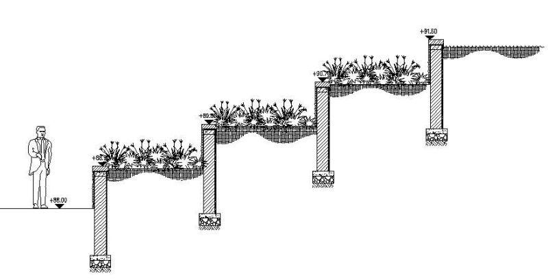 跌落花坛施工详图 - 1