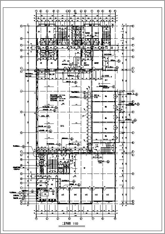 欧式高层商业建筑设计CAD施工图纸（框架核心筒）(钢筋混凝土结构) - 5