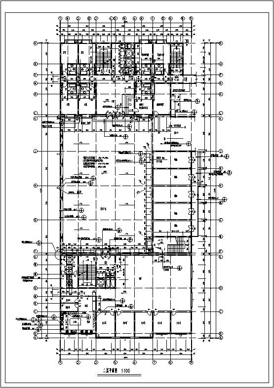 欧式高层商业建筑设计CAD施工图纸（框架核心筒）(钢筋混凝土结构) - 5
