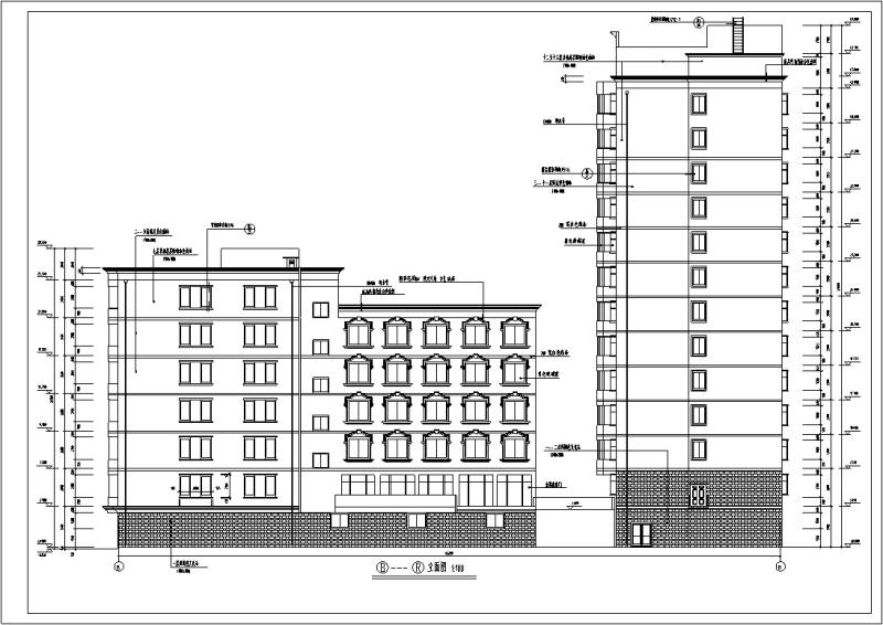 金沙江欧式高层宾馆建筑设计CAD施工图纸(钢筋混凝土结构) - 3