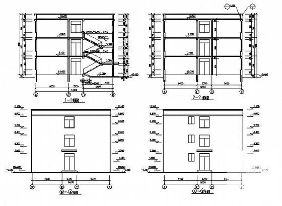 3层医院住院楼建筑扩初图纸（砖混结构） - 2