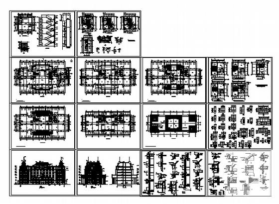 6层欧式框架医务楼建筑施工CAD图纸(卫生间详图) - 4