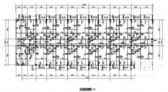 柱下独立基础框架结构住宅楼结构CAD施工图纸(梁平法配筋图) - 1