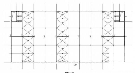 3层桩基础框架结构厂房结构CAD施工图纸(平面布置图) - 1