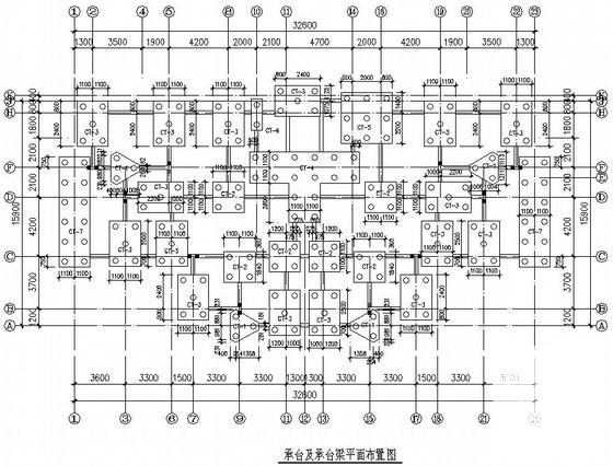 18层桩基础剪力墙结构住宅楼结构CAD施工图纸(平面布置图) - 3