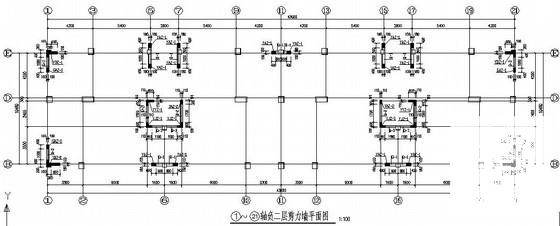 11层框架抗震墙商住楼结构CAD施工图纸(基础梁配筋) - 1